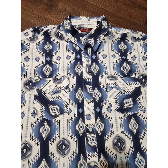 Rock & Roll Denim Other - Rock & Roll XXL Denim Modern Fit Western Aztec Long Sleeve Button Down Shirt